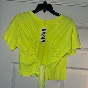 Urban Outfitters Neon Yellow Crop